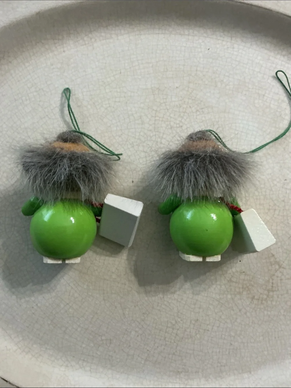 Set of 2 authentic vintage Steinbach Balding doctor wooden Christmas ornaments